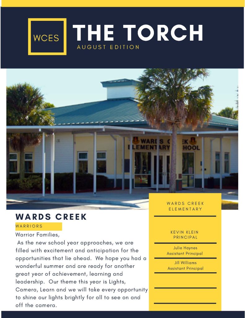 Wards Creek August 2024 newsletter page 1