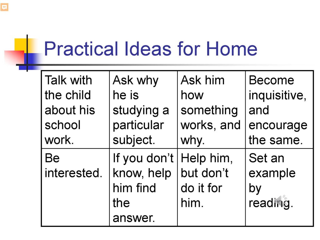 Boom's Taxonomy for Parents, page 19